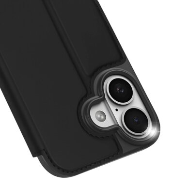 iPhone 17 Dux Ducis Skin Pro dėklas su atvartu ir kortelių vieta – juodas 4