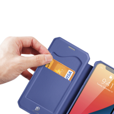 Atverčiamas dėklas DUX DUCIS Skin X iPhone 13 Pro Mėlynas 5 Atverčiamas dėklas DUX DUCIS Skin X iPhone 13 Pro Mėlynas 5