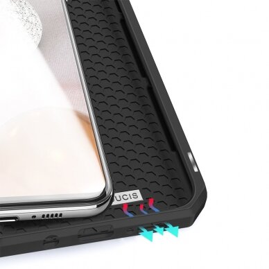 DUX DUCIS Skin X atverčiamas dėklas Samsung Galaxy A42 5G juodas 7