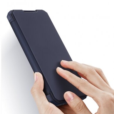 DUX DUCIS Skin X atverčiamas dėklas Samsung Galaxy A42 5G mėlynas 5