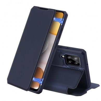 DUX DUCIS Skin X atverčiamas dėklas Samsung Galaxy A42 5G mėlynas