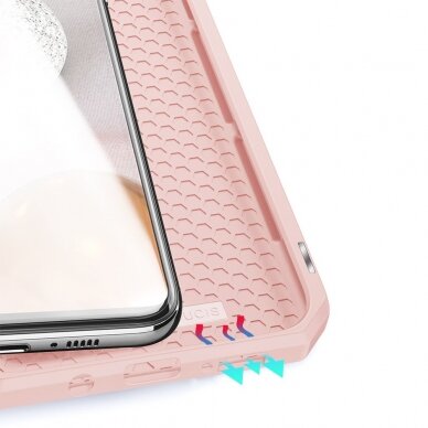 DUX DUCIS Skin X atverčiamas dėklas Samsung Galaxy A42 5G rožinis 5