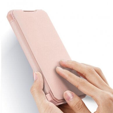 DUX DUCIS Skin X atverčiamas dėklas Samsung Galaxy A42 5G rožinis 6