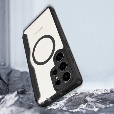 Samsung Galaxy S25 Ultra Dux Ducis Skin X Pro dėklas su MagSafe ir pinigine - juodas 2