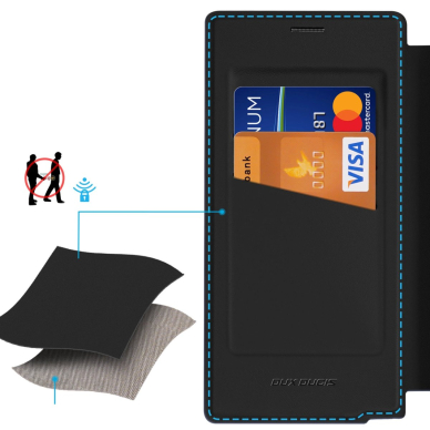 Samsung Galaxy S25 Ultra Dux Ducis Skin X Pro dėklas su MagSafe ir pinigine - juodas 4 Samsung Galaxy S25 Ultra Dux Ducis Skin X Pro dėklas su MagSafe ir pinigine - juodas 4