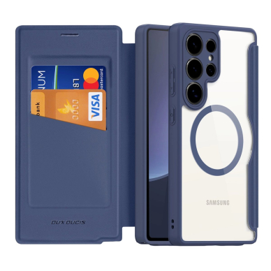 Samsung Galaxy S25 Ultra Dux Ducis Skin X Pro dėklas su MagSafe ir pinigine - mėlynas 1