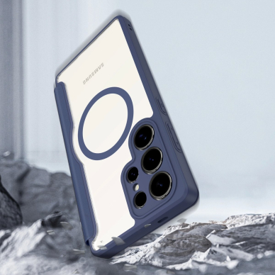 Samsung Galaxy S25 Ultra Dux Ducis Skin X Pro dėklas su MagSafe ir pinigine - mėlynas 2