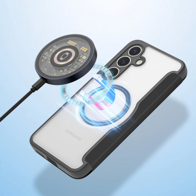 Dux Ducis Skin X Pro Dėklas skirtas Samsung Galaxy S25+ with MagSafe and Piniginės tipo - Juodas 7