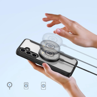 Dux Ducis Skin X Pro Dėklas skirtas Samsung Galaxy S25+ with MagSafe and Piniginės tipo - Juodas 10