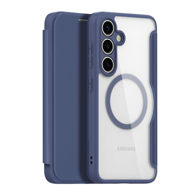 Dux Ducis Skin X Pro Dėklas skirtas Samsung Galaxy S25 with MagSafe and Piniginės tipo - Mėlynas 10