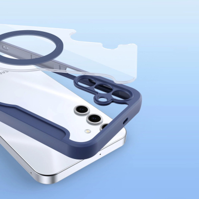 Dux Ducis Skin X Pro Dėklas skirtas Samsung Galaxy S25+ with MagSafe and Piniginės tipo - Mėlynas