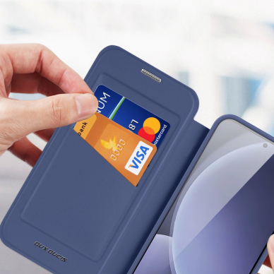 Dux Ducis Skin X Pro Dėklas skirtas Samsung Galaxy S25+ with MagSafe and Piniginės tipo - Mėlynas 5