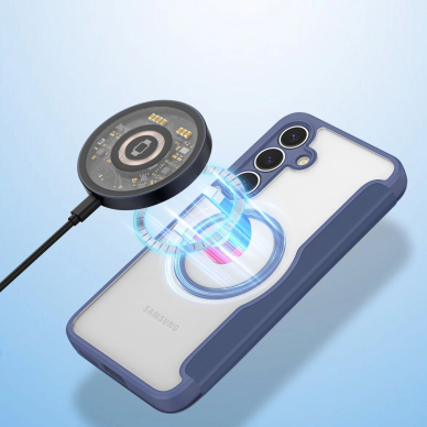 Dux Ducis Skin X Pro Dėklas skirtas Samsung Galaxy S25+ with MagSafe and Piniginės tipo - Mėlynas 7