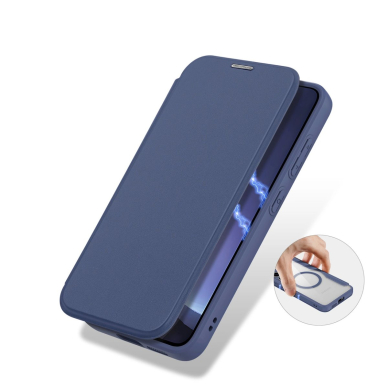 Dux Ducis Skin X Pro Dėklas skirtas Samsung Galaxy S25 with MagSafe and Piniginės tipo - Mėlynas 4