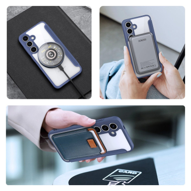 Dux Ducis Skin X Pro Dėklas skirtas Samsung Galaxy S25 with MagSafe and Piniginės tipo - Mėlynas 8