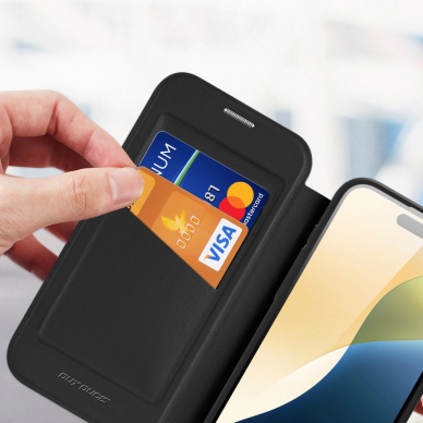 Dux Ducis Skin X Pro iPhone 16 dėklas su MagSafe ir atverčiamu dangteliu - juodas 7 Dux Ducis Skin X Pro iPhone 16 dėklas su MagSafe ir atverčiamu dangteliu - juodas 7