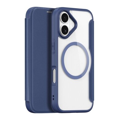 iPhone 17 Air dėklas Dux Ducis Skin X Pro, su MagSafe ir pinigine – mėlynas iPhone 17 Air dėklas Dux Ducis Skin X Pro, su MagSafe ir pinigine – mėlynas