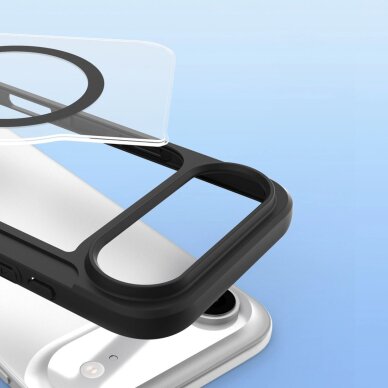 iPhone 17 Air Dux Ducis Skin X Pro dėklas su pinigine, suderinamas su MagSafe – juodas 10