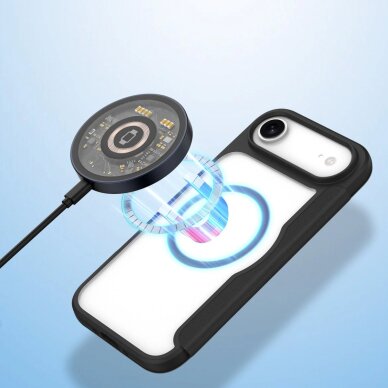 iPhone 17 Air Dux Ducis Skin X Pro dėklas su pinigine, suderinamas su MagSafe – juodas 4