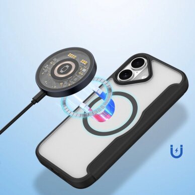 iPhone 17 Dux Ducis Skin X Pro dėklas su pinigine, suderinamas su MagSafe – juodas 4