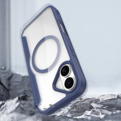 iPhone 17 dėklas Dux Ducis Skin X Pro su pinigine, MagSafe palaikymu – mėlynas 10