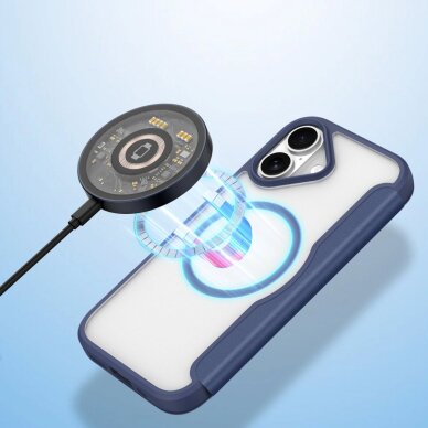 iPhone 17 dėklas Dux Ducis Skin X Pro su pinigine, MagSafe palaikymu – mėlynas 3