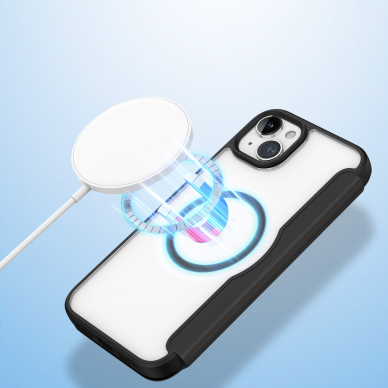 Dėklas Dux Ducis Skin X Pro Magnetic Flip MagSafe iPhone 15 - Juodas 8 Dėklas Dux Ducis Skin X Pro Magnetic Flip MagSafe iPhone 15 - Juodas 8