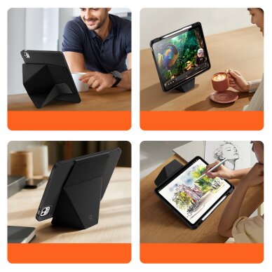 iPad Pro 13" (2024/2025) Dux Ducis Vers dėklas su stovu ir Apple Pencil laikikliu – juodas 4 iPad Pro 13" (2024/2025) Dux Ducis Vers dėklas su stovu ir Apple Pencil laikikliu – juodas 4