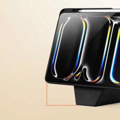 iPad Pro 13" (2024/2025) Dux Ducis Vers dėklas su stovu ir Apple Pencil laikikliu – juodas 5