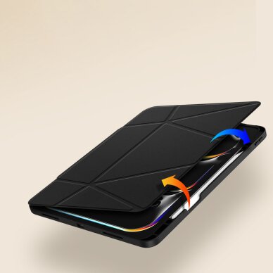 iPad Pro 13" (2024/2025) Dux Ducis Vers dėklas su stovu ir Apple Pencil laikikliu – juodas 9