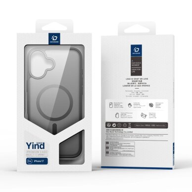 iPhone 17 Dux Ducis Yind dėklas, suderinamas su MagSafe – juodas 2