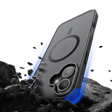 iPhone 17 Dux Ducis Yind dėklas, suderinamas su MagSafe – juodas 8