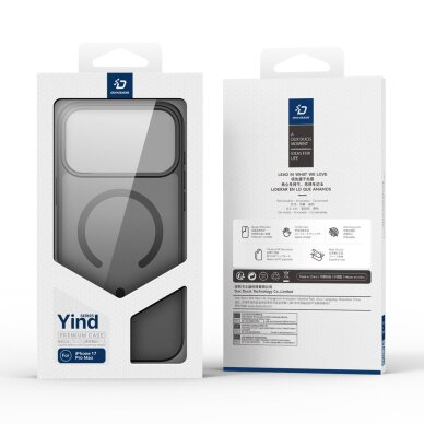 iPhone 17 Pro dėklas Dux Ducis Yind, MagSafe – juodas 8