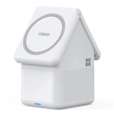 Duzzona W20 15W 4in1 indukcinis įkroviklis iPhone / AirPods / Apple Watch su naktiniu apšvietimu – baltas 1