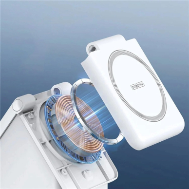 Duzzona W20 15W 4in1 indukcinis įkroviklis iPhone / AirPods / Apple Watch su naktiniu apšvietimu – baltas 8