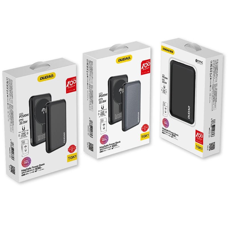 Išorinė Baterija Dudao TGK1 15W 10000mAh Juoda (TGK1) 4 Išorinė Baterija Dudao TGK1 15W 10000mAh Juoda (TGK1) 4