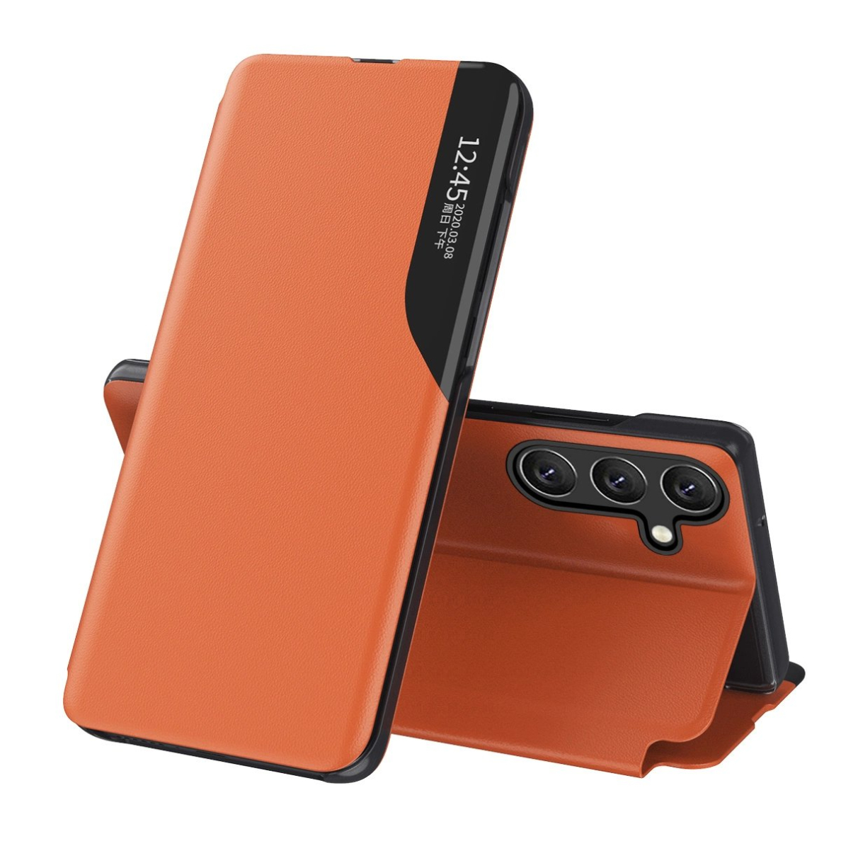 Eco leather view pastatymo funkcija Samsung Galaxy A26 - oranžinis