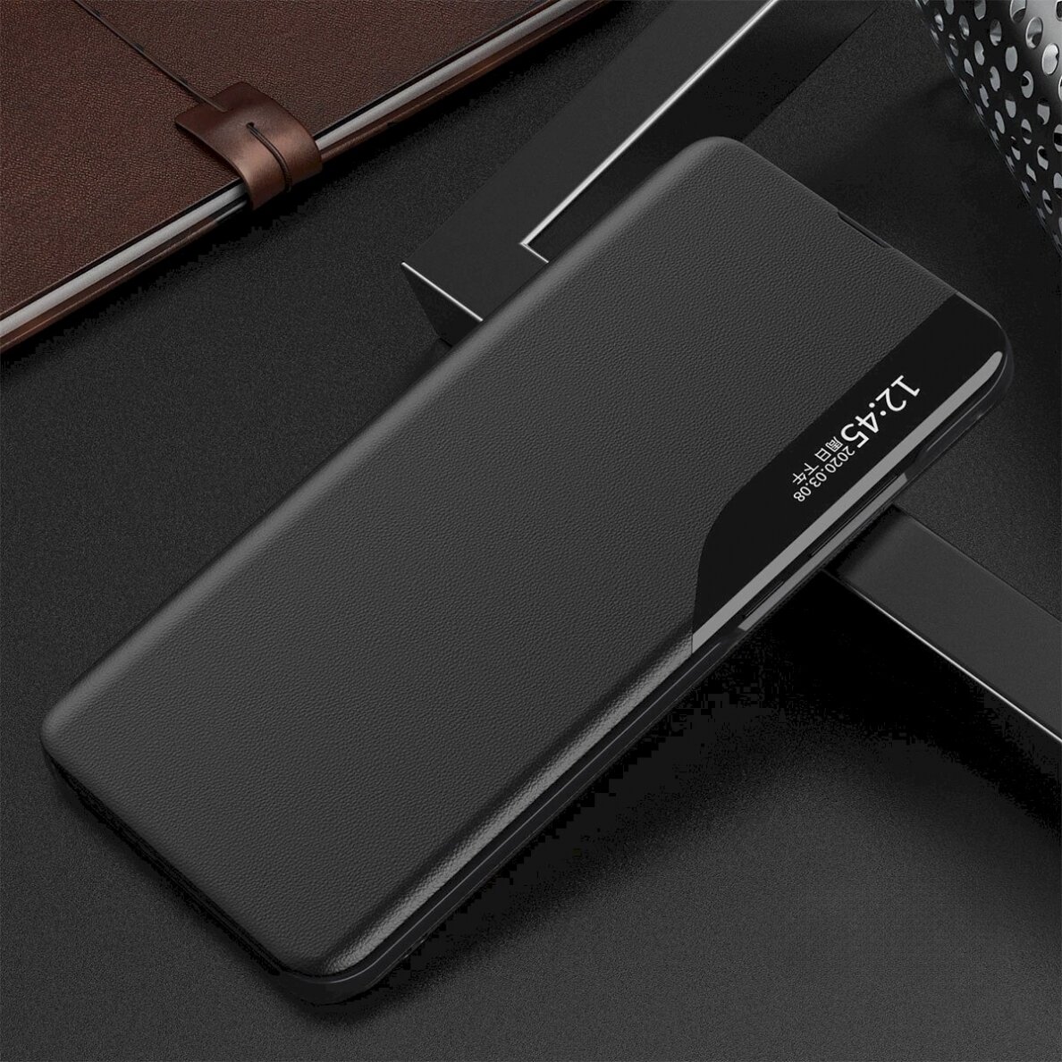 Atverčiamas dėklas Eco Leather ViewSamsung S24+ Juodas 11