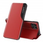 Atverčiamas dėklas Eco Leather View Case elegant Samsung Galaxy A22 5G Raudonas