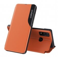 Atverčiamas dėklas Eco Leather View skirta Huawei P40 Lite Oranžinis