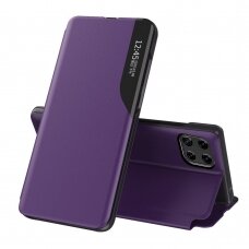 Atverčiamas Dėklas Eco Leather View Case elegant Samsung Galaxy A22 4G Violetinis