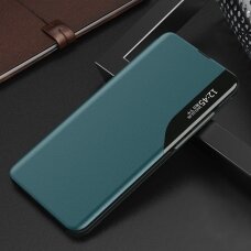 Atverčiamas dėklas Eco Leather View Case elegant bookcase Samsung Galaxy M51 tamsiai žalias