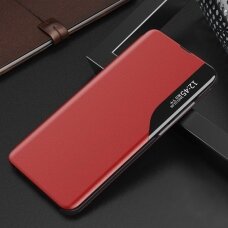 Atverčiamas dėklas Eco Leather View Case elegant bookcase Samsung Galaxy M51 Raudonas