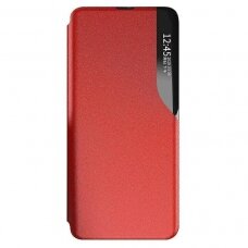 Atverčiamas dėklas Eco Leather View Case elegant Samsung Galaxy S21 Ultra 5G raudonas NDRX65