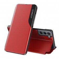 Atverčiamas dėklas Eco Leather View Samsung Galaxy S22 Plus Raudonas