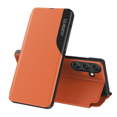 Eco leather view pastatymo funkcija Samsung Galaxy A56 - oranžinis