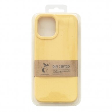 Dėklas Eco iPhone 11 Pro Max Silicone Cover Geltonas 2
