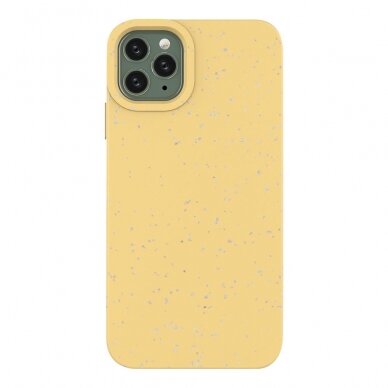 Dėklas Eco iPhone 11 Pro Max Silicone Cover Geltonas