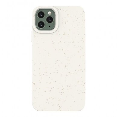 Dėklas Eco iPhone 11 Pro Max Silicone Cover Baltas