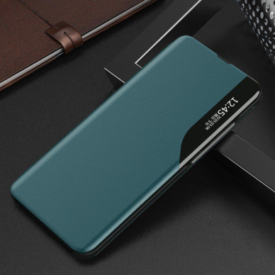 Atverčiamas dėklas Eco Leather View skirta Huawei P40 Pro Žalias 1